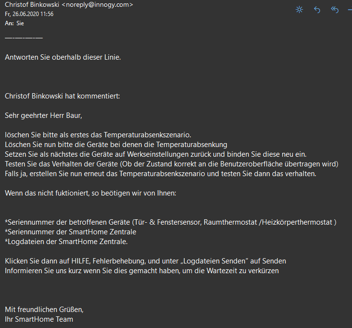 Hi Michael, dann kommuniziert das bitte auch intern an den Support. Habe diese E-Mail auf meine Anfrage erhalten.
Ich kann es absolut nachvollziehen, dass es Bug´s geben kann. Aber dann sollte man das offen kommunizieren. Das als Tip eines langjährigen Kunden. Aber erst danke für die Info von dir.
![